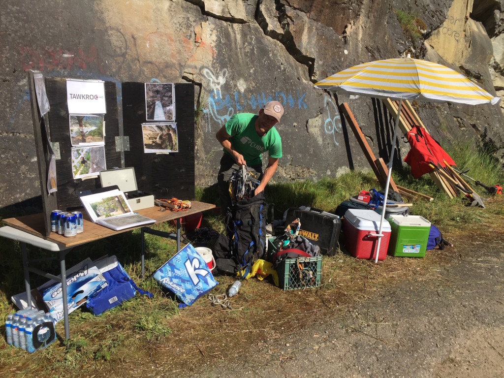 TAWKROC director Ian McDonald at the organization's info booth.