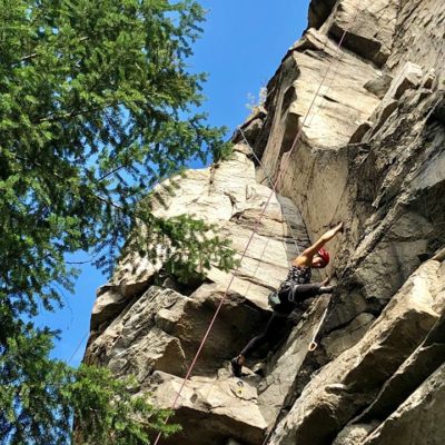 Female Climbing Clinic on Sunday. Jen Olson photo.